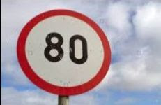 speed sign 80