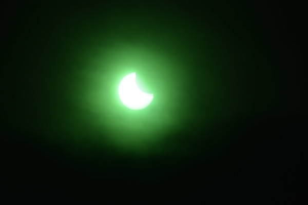 Partial eclipse in Betty's Bay 2015